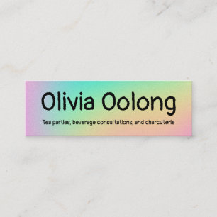 Classy Soft Prismatic Rainbow Gradient Mini Business Card