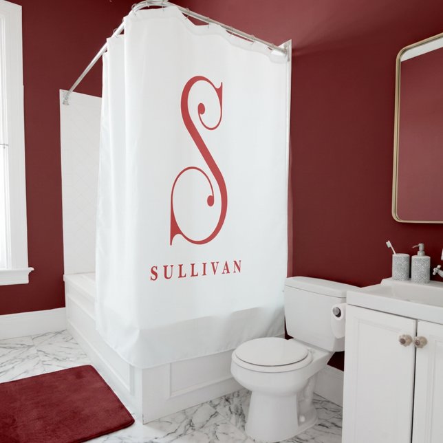 Classy Sophisticated Elegant Monogram S Custom (A Very Inviting Red)