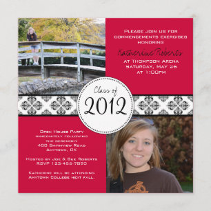 Classy Square Graduation Announcement