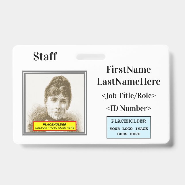 Classy Staff Member Identification Badge (Front)