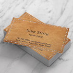 Classy Stitched Leather Sports Agent Business Card<br><div class="desc">Classy Stitched Leather Sports Agent Business Cards.</div>