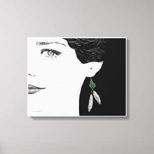 Classy stretched canvas by Berglind Jewellery  Print