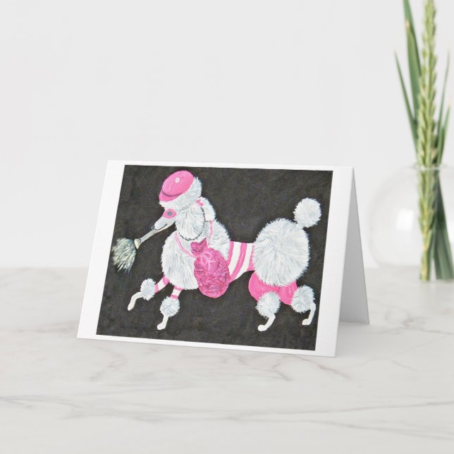 Classy Stylish Poodle Burglar Card (Front)