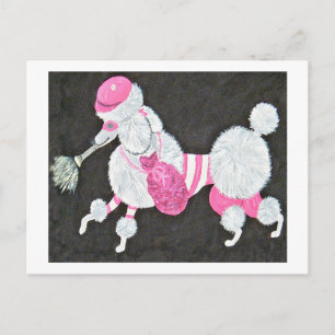 Classy Stylish Poodle Burglar Postcard