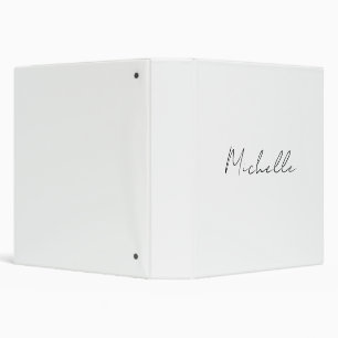 Classy Stylish Script Add Your Name Binder