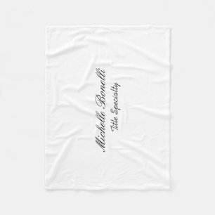 Classy Stylish Script Add Your Name Fleece Blanket