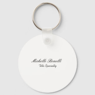 Classy Stylish Script Add Your Name Keychain