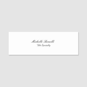 Classy Stylish Script Add Your Name Name Tag