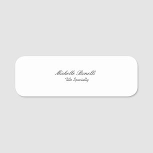 Classy Stylish Script Add Your Name Name Tag