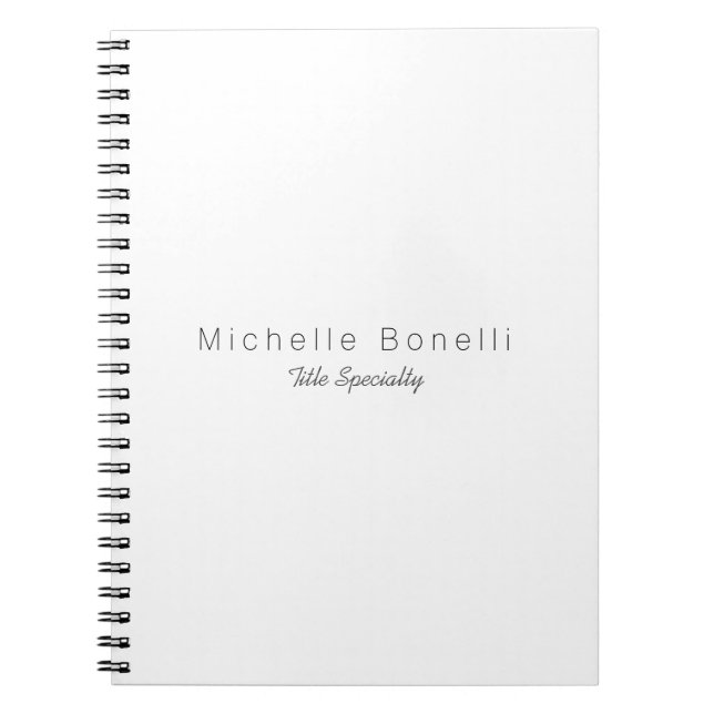 Classy Stylish Your Name Notebook (Front)