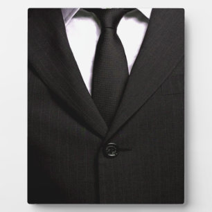 Classy Suit and Black Tie Plaque