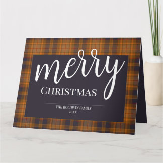 Classy Sweet Plaid Christmas Card