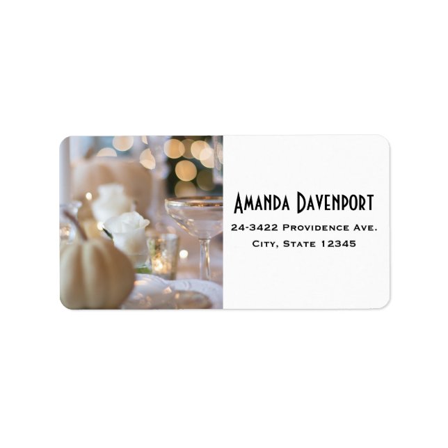 Classy Table with Fancy Place Setting Label (Front)