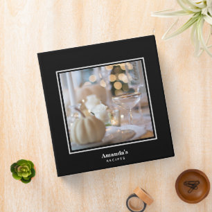 Classy Table with Fancy Place Setting Recipe Binder