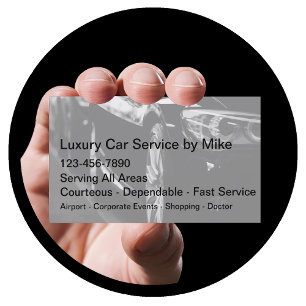 Classy Taxi Service Luxury Transportation Business Card