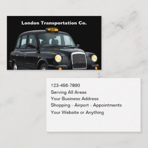 Classy Taxi Transportation Services Business Cards