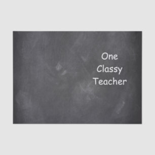 Classy Teacher Chalkboard Design Gift Idea Tissue Paper