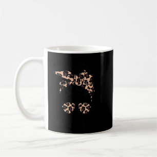 Classy Teacher Life With Leopard Messy Bun Mother' Coffee Mug