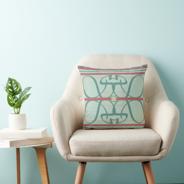 Classy Teal Throw Pillow (Chair)