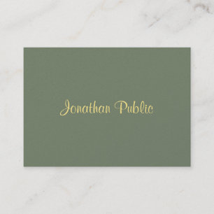 Classy Template Handwriting Modern Professional Business Card