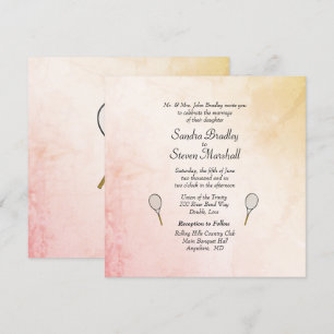 Classy Tennis Wedding Theme Invitations