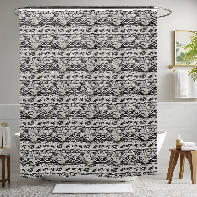 Classy Textured White Shower Curtain  (Creator Uploaded)