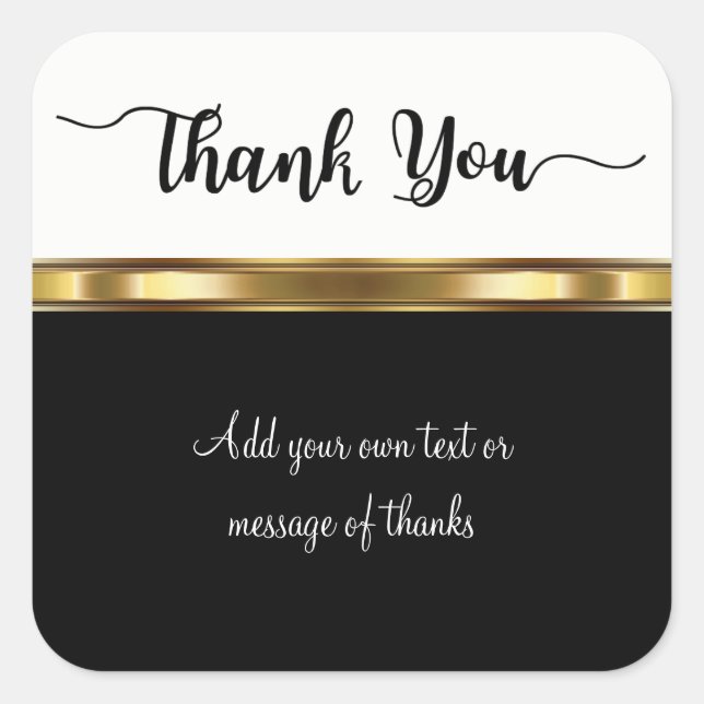 Classy Thank You Sticker Labels (Front)