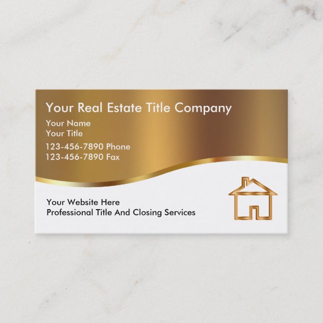 Classy Title Company Business Cards (Front)