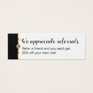 Classy Trendy Customer Referral Thank You Cards