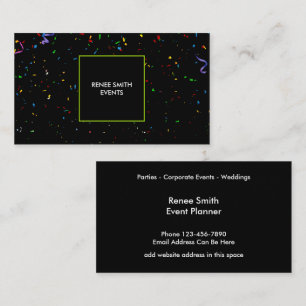 Classy Trendy Event Planner Business Cards