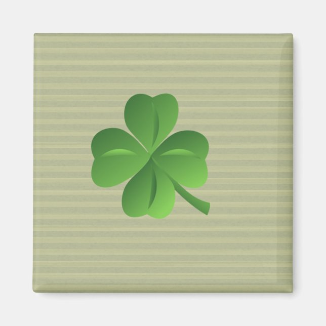 Classy Trendy  Irish Lucky Shamrock Magnet (Front)