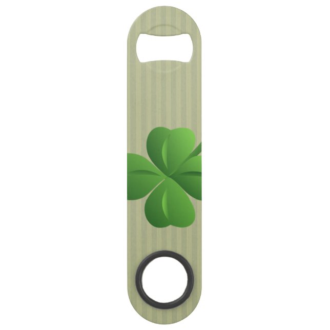 Classy Trendy  Irish Lucky Shamrock Speed Bottle Opener (Front)
