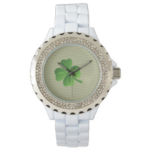 Classy Trendy Irish Lucky Shamrock Watch