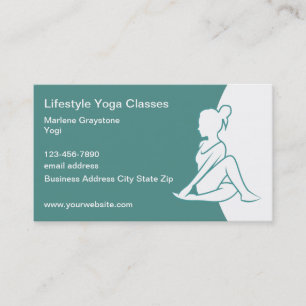 Classy Trendy Yoga Class Instructor Business Card