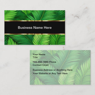 Classy Tropical Floral Palm Leaves Business Cards