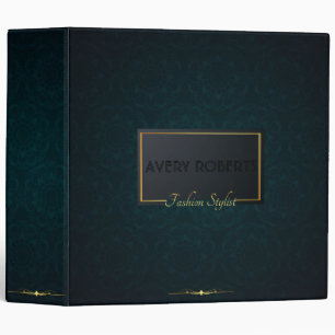 Classy turquoise ornament Elegant geometric Binder