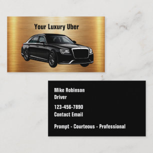 Classy Uber Driver Ride Hailing Business Card