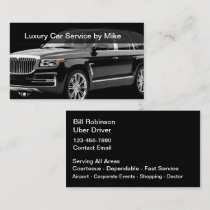 Classy Uber Driver Transportation Business Cards