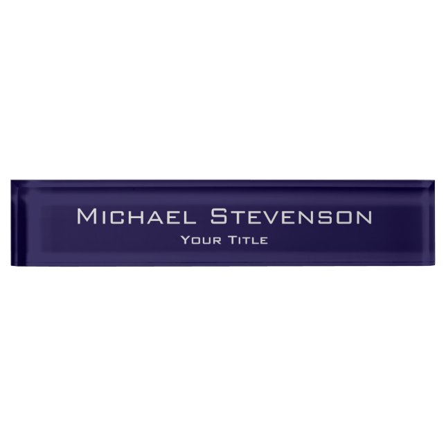 Classy Unique Elegant Standard Desk Nameplate (Front)