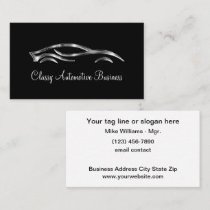 Classy Upscale Automotive Theme Business Cards