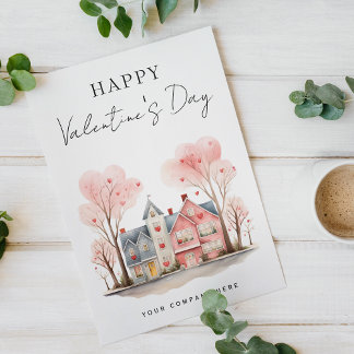 Classy Valentine's Day Real Estate Promotional  Holiday Postcard