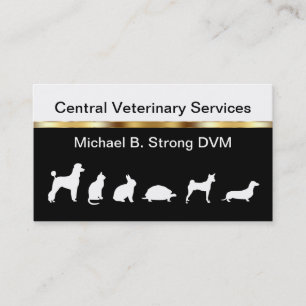 Classy Veterinarian Business Cards