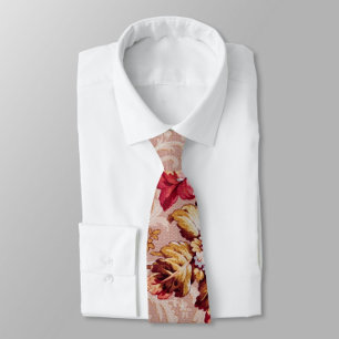 Classy Victorian floral pattern for wedding party Tie