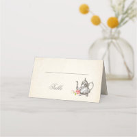 Classy Vintage Bridal Tea Party Place Cards