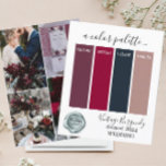 Classy Vintage Burgundy  Wedding colorsPaper Sheet<br><div class="desc">Classy Vintage Burgundy  Wedding colours Palette Card 2024</div>