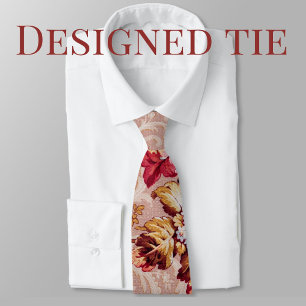 Classy vintage floral pattern with cool background tie