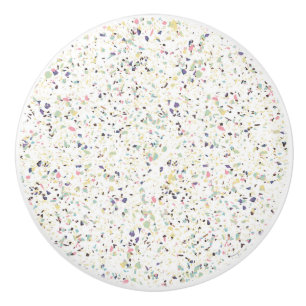 Classy vintage marble terrazzo pastel design ceramic knob
