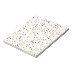 Classy vintage marble terrazzo pastel design notepad