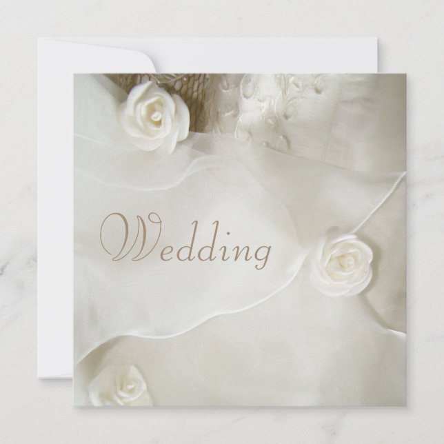 Classy Vintage Wedding Gown Wedding Invitation (Front)