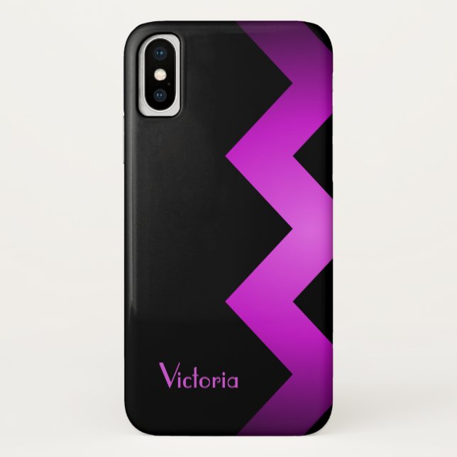 Classy Violet Accent Personalized Case-Mate iPhone Case (Back)